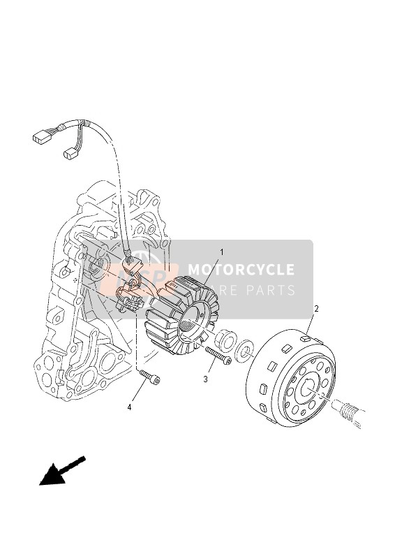 1SDH14100000, Stator Complet, Yamaha, 0